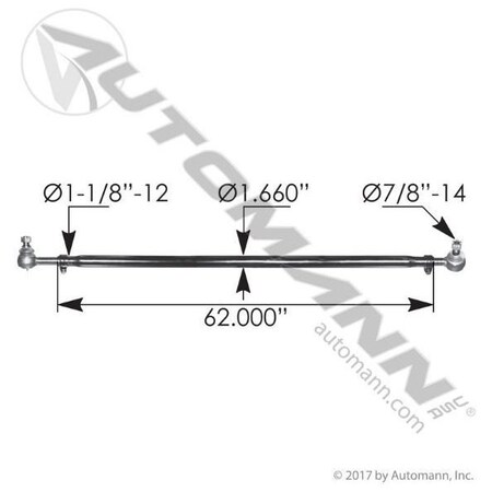 Automann Cross Tube Asse, 463.DS9877 463.DS9877